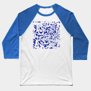 Paint Spatter Blue Baseball T-Shirt